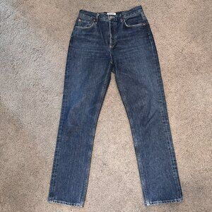 AGOLDE LOS ANGELES PREMIUM 90'S MID-RISE STRAIGHT JEANS in FOUNTAIN WASH  EUC 26